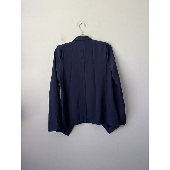 Lulus Cardigan Womens Size Medium Blue Open Front‎ Shawl Collar Chiffon - Picture 11 of 11